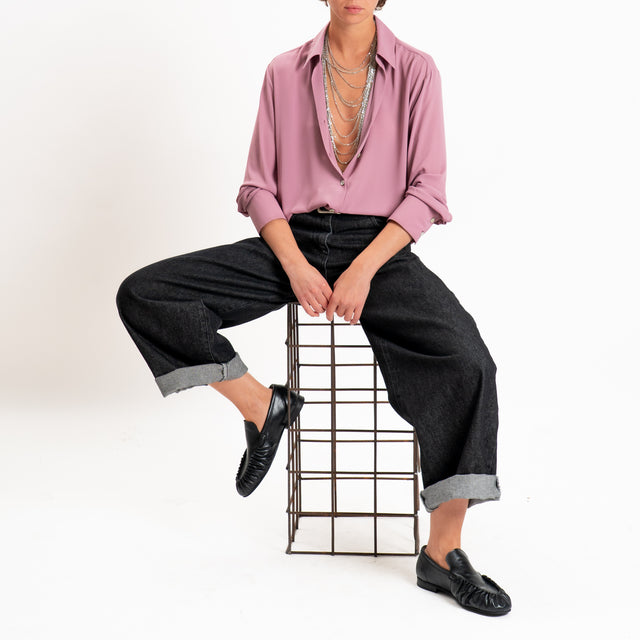 Zeroassoluto-Camicia CLAY MANO SETA - onion