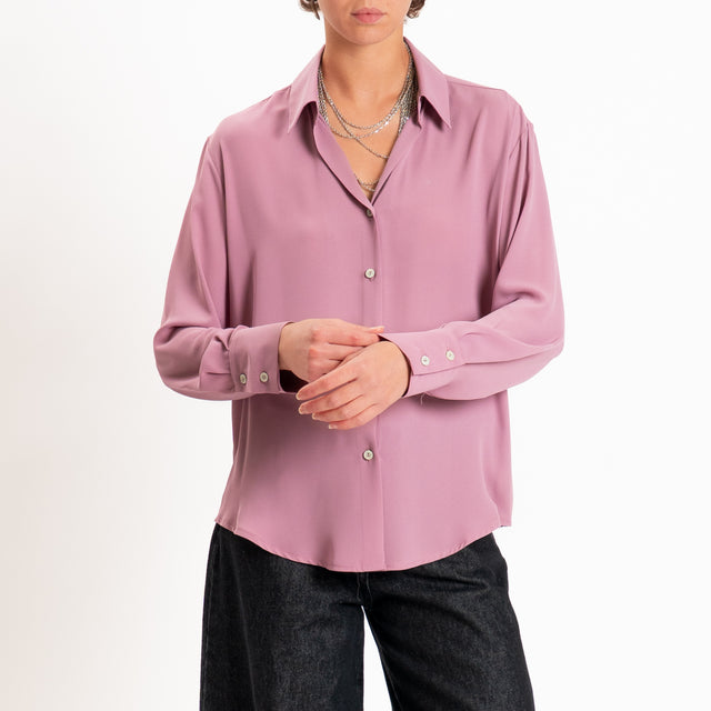 Zeroassoluto-Camicia CLAY MANO SETA - onion