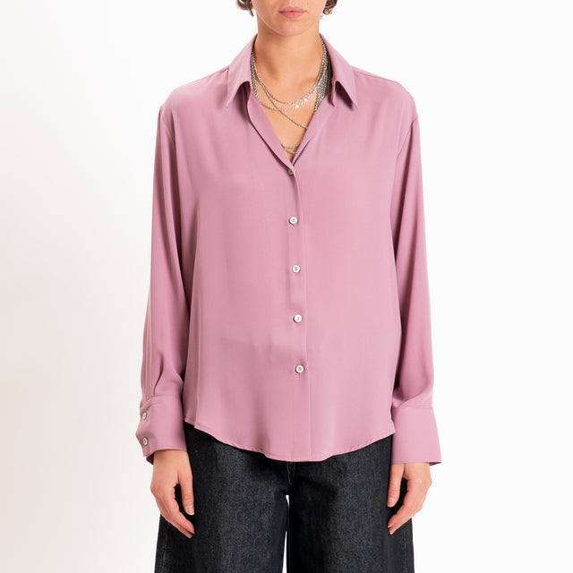 Zeroassoluto-Camicia CLAY MANO SETA - onion
