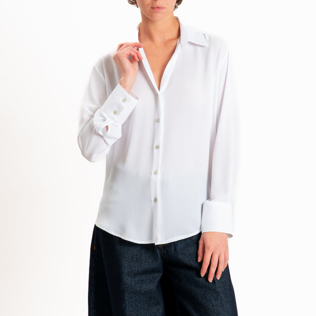 Zeroassoluto-Camicia CLAY MANO SETA - Bianco