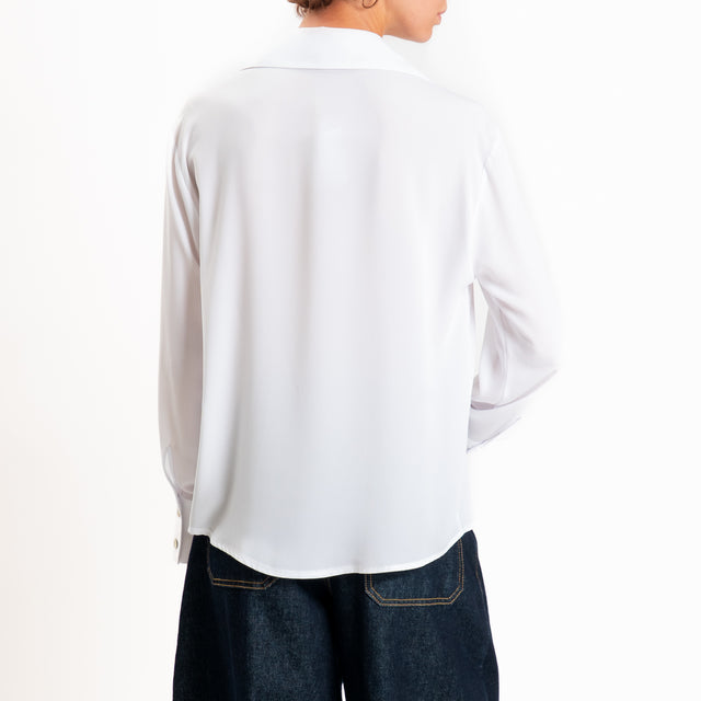 Zeroassoluto-Camicia CLAY MANO SETA - Bianco