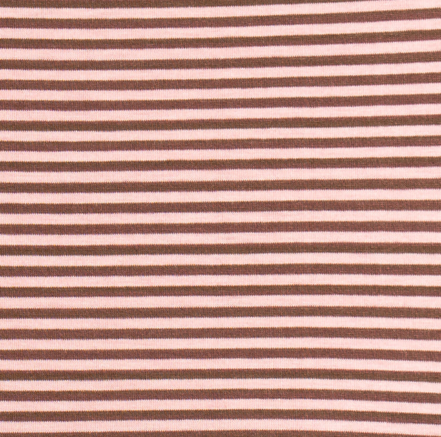 Zeroassoluto-T-shirt CLOE righe in jersey elasticizzato - moro/rosa