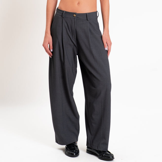 Zeroassoluto-Pantalone GENNY comfort elasticizzato - antracite