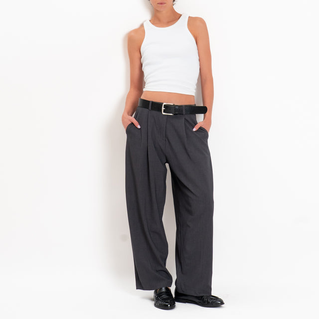 Zeroassoluto-Pantalone GENNY comfort elasticizzato - antracite