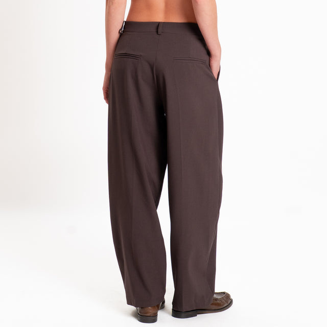 Zeroassoluto-Pantalone GENNY comfort elasticizzato - moro