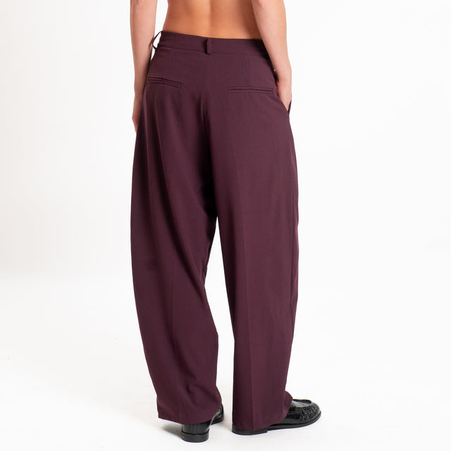 Zeroassoluto-Pantalone GENNY comfort elasticizzato - vino