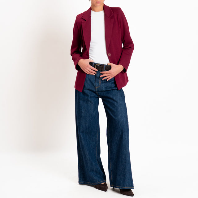 Zeroassoluto-Giacca JENNY punto milano con spalline - vino