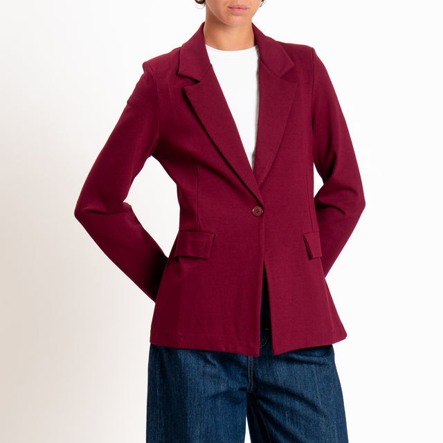 Zeroassoluto-Giacca JENNY punto milano con spalline - vino