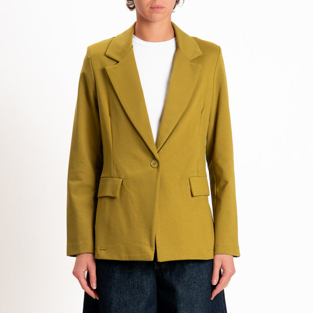 Zeroassoluto-Giacca JENNY punto milano con spalline - olio