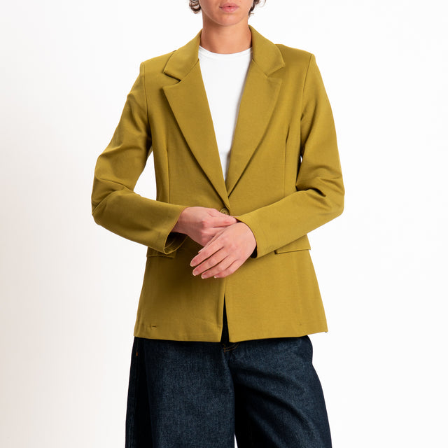 Zeroassoluto-Giacca JENNY punto milano con spalline - olio