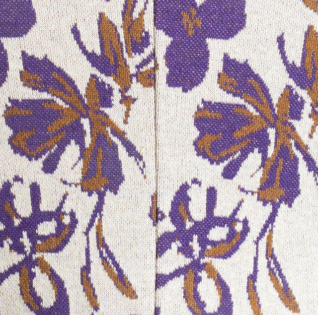 Zeroassoluto-Giacca JIN elasticizzata - floreale sand/viola/cuoio