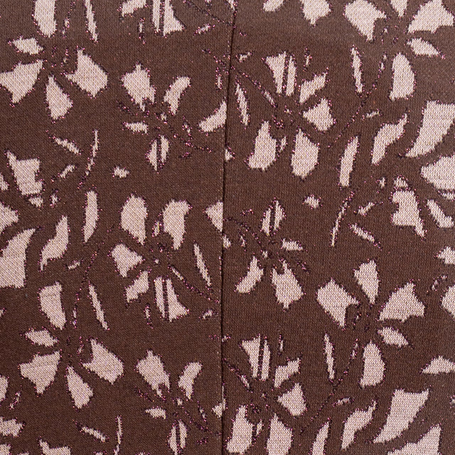 Zeroassoluto-Giacca JIN elasticizzata - fiori lurex moro/cipria/ribes