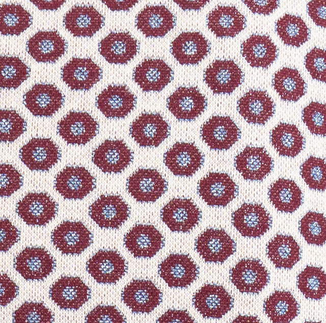 Zeroassoluto-Giacca JIN elasticizzata - ottagono lurex vino/gesso/azzurro
