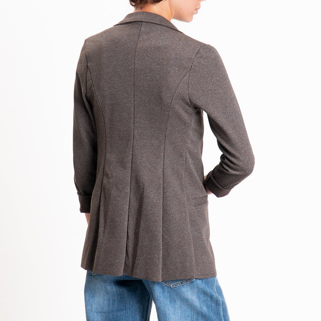 Zeroassoluto-Giacca JIN elasticizzata - resca grigio/choco