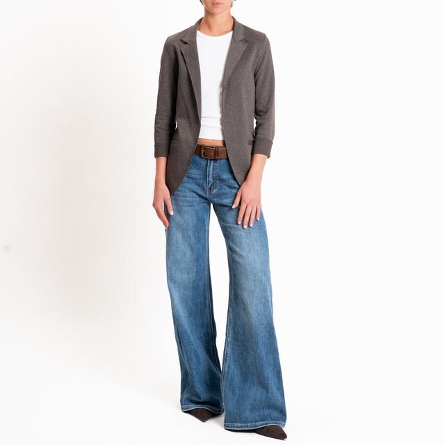 Zeroassoluto-Giacca JIN elasticizzata - resca grigio/choco