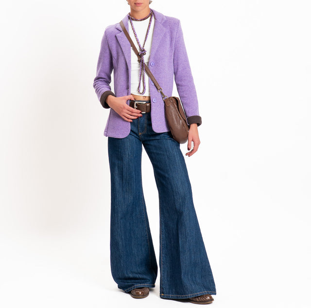 Zeroassoluto-Giacca JOY tessuto in maglia - glicine/moro