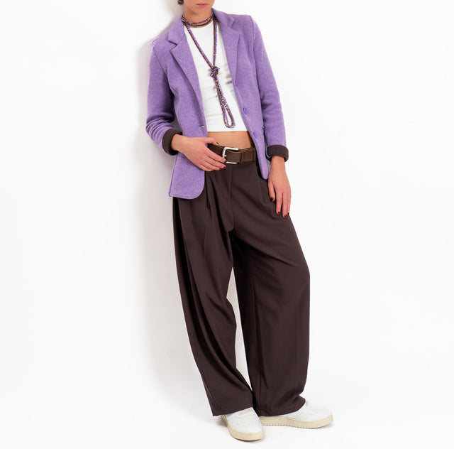 Zeroassoluto-Giacca JOY tessuto in maglia - glicine/moro