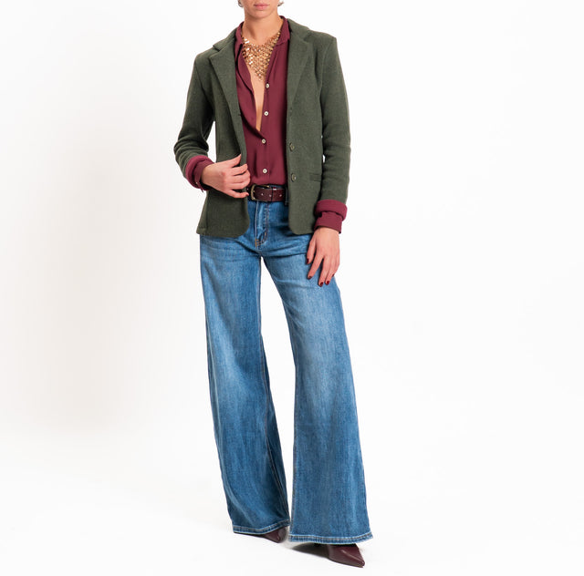 Zeroassoluto-Giacca JOY tessuto in maglia - militare/vino