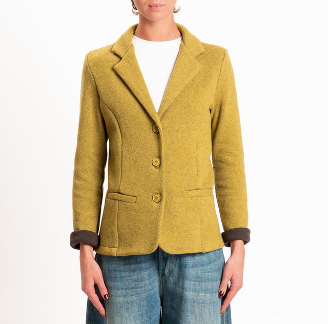 Zeroassoluto-Giacca JOY tessuto in maglia - olio/moro