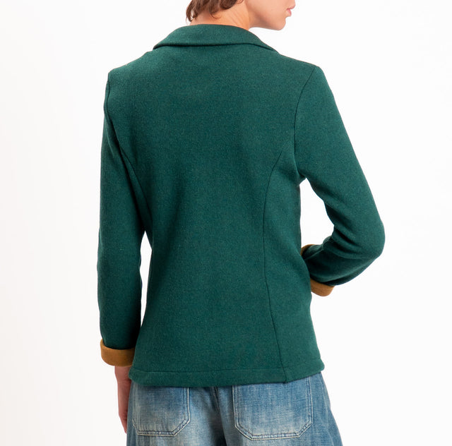 Zeroassoluto-Giacca JOY tessuto in maglia - verde bottiglia/olio