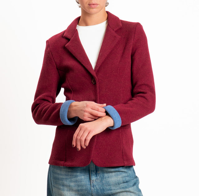 Zeroassoluto-Giacca JOY tessuto in maglia - vino/avio