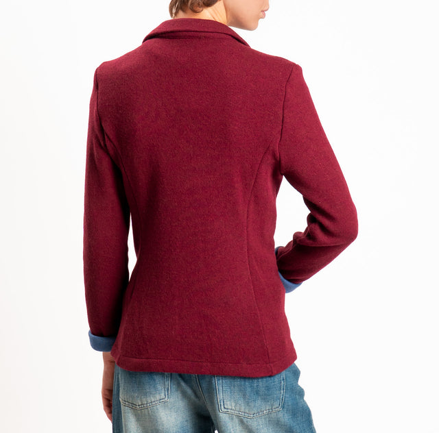 Zeroassoluto-Giacca JOY tessuto in maglia - vino/avio