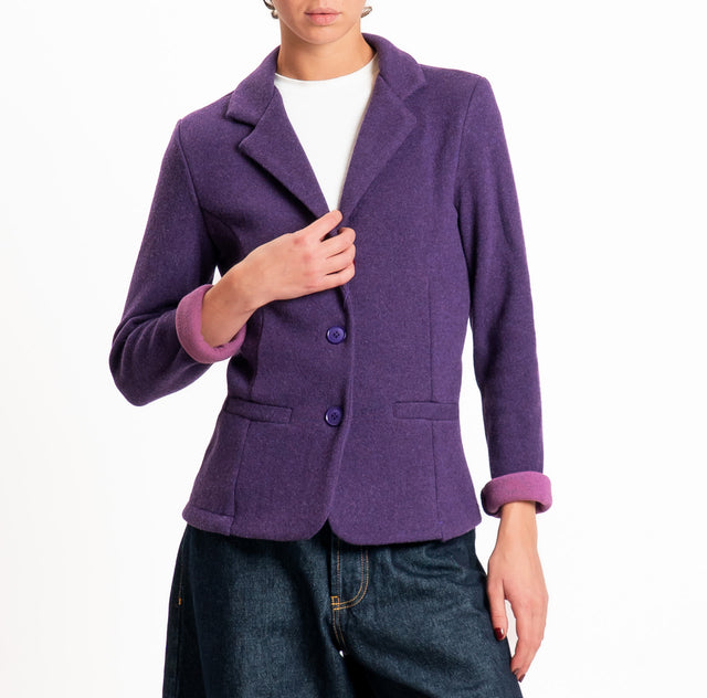 Zeroassoluto-Giacca JOY tessuto in maglia - viola/mauve