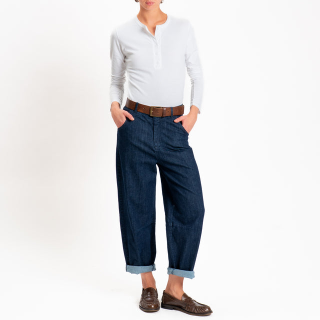 Zeroassoluto-Pantalone LIZ barrel tela jeans - denim