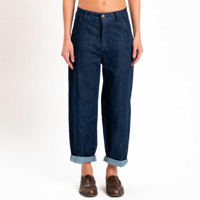Zeroassoluto-Pantalone LIZ barrel tela jeans - denim