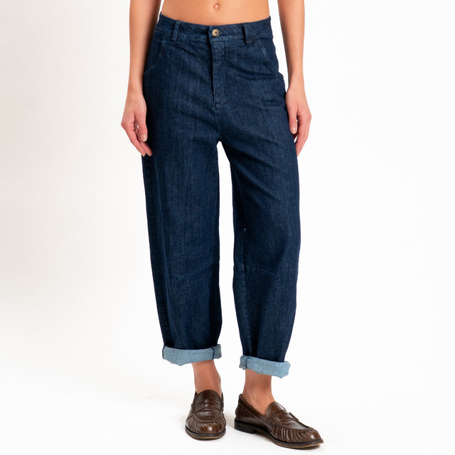 Zeroassoluto-Pantalone LIZ barrel tela jeans - denim