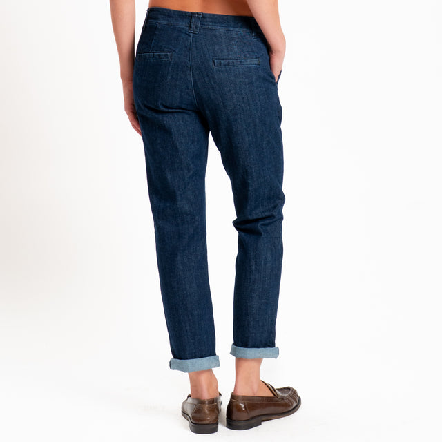 Zeroassoluto- Pantalone LOIS chino tela jeans - denim