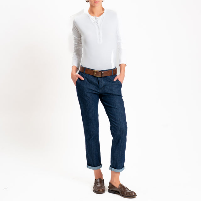 Zeroassoluto- Pantalone LOIS chino tela jeans - denim