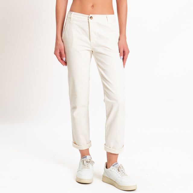 Zeroassoluto-Pantalone LOIS chino elasticizzato - burro