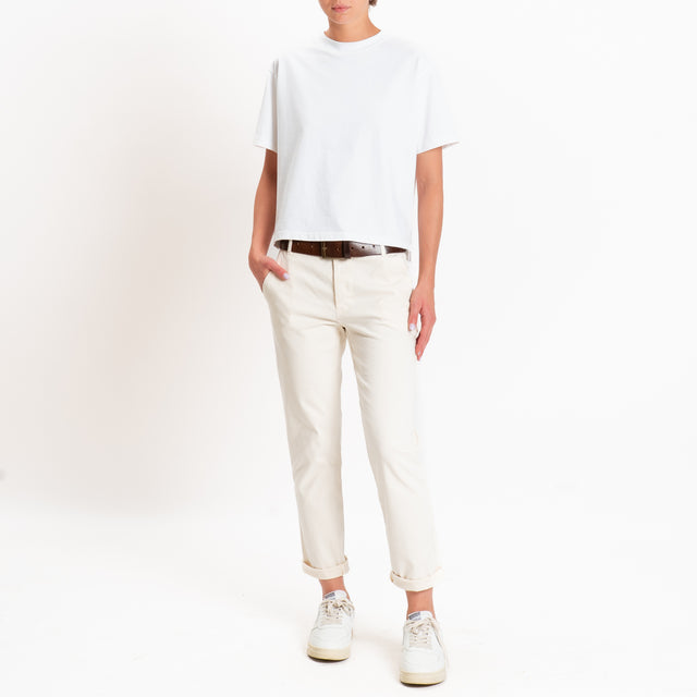 Zeroassoluto-Pantalone LOIS chino elasticizzato - burro