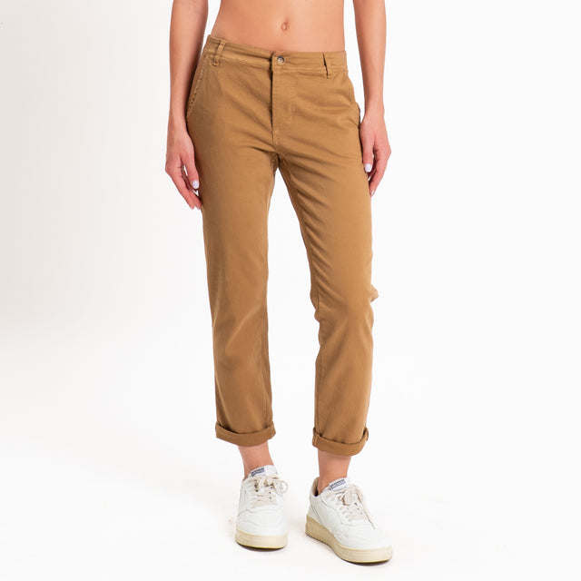 Zeroassoluto-Pantalone LOIS chino elasticizzato - caramel