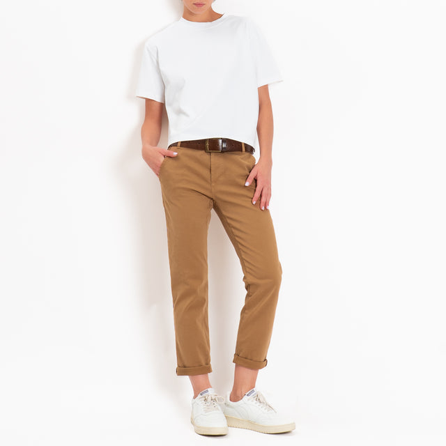 Zeroassoluto-Pantalone LOIS chino elasticizzato - caramel