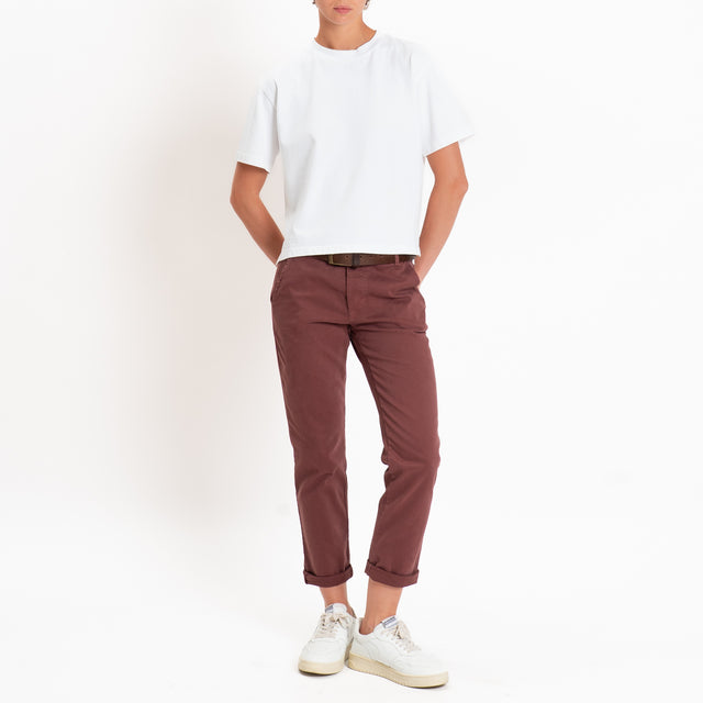 Zeroassoluto-Pantalone LOIS chino elasticizzato - dusty rose