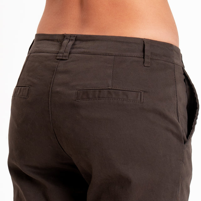 Zeroassoluto-Pantalone LOIS chino elasticizzato - moro
