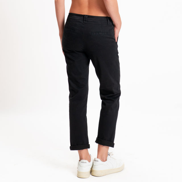 Zeroassoluto-Pantalone LOIS chino elasticizzato - nero