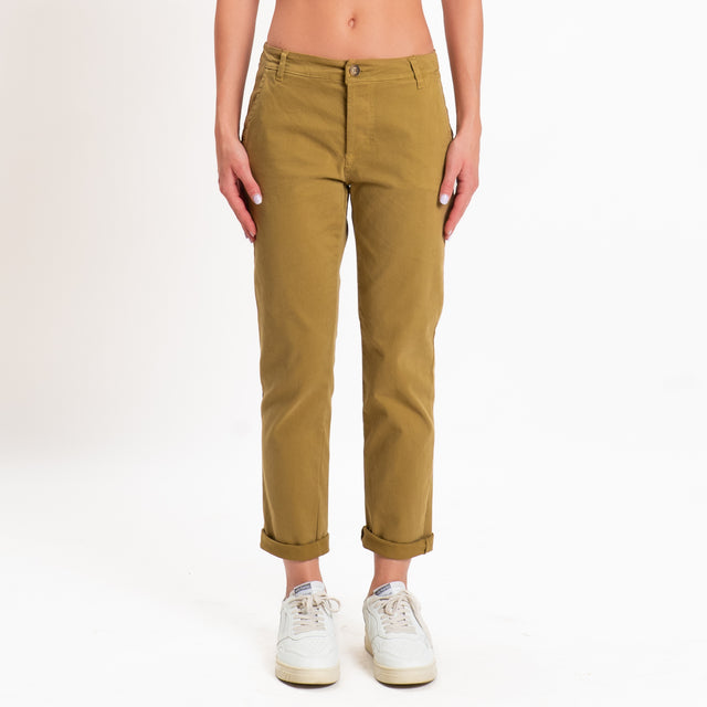 Zeroassoluto-Pantalone LOIS chino elasticizzato - olive