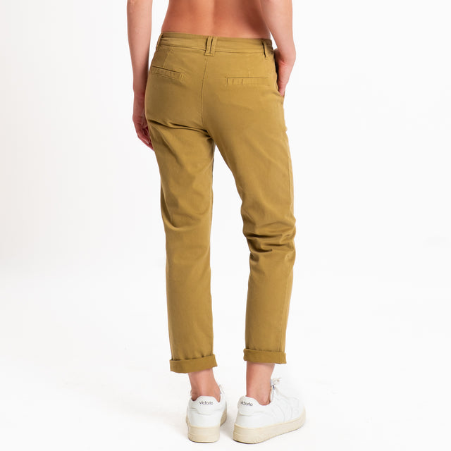 Zeroassoluto-Pantalone LOIS chino elasticizzato - olive