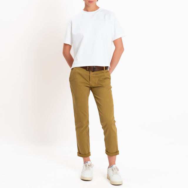 Zeroassoluto-Pantalone LOIS chino elasticizzato - olive