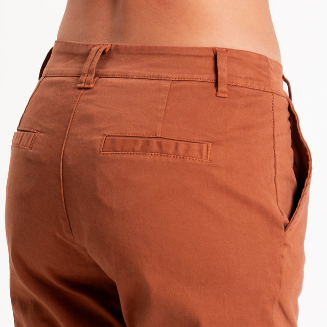 Zeroassoluto-Pantalone LOIS chino elasticizzato - rust