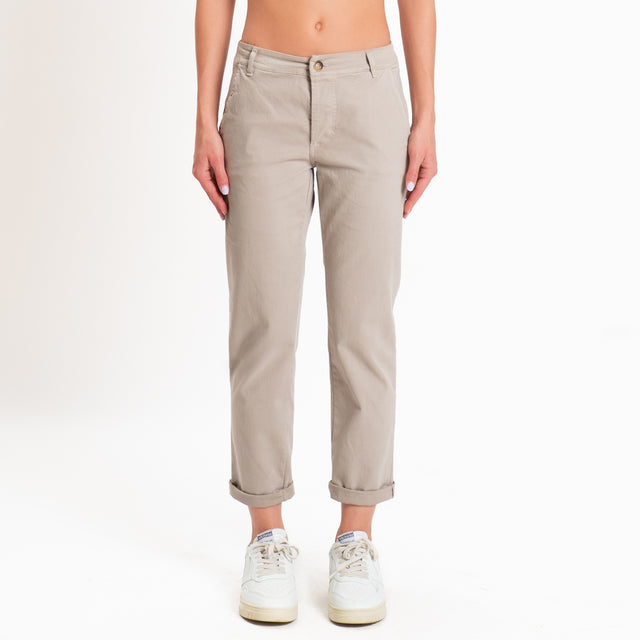 Zeroassoluto-Pantalone LOIS chino elasticizzato - stone