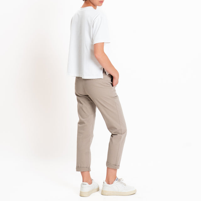 Zeroassoluto-Pantalone LOIS chino elasticizzato - stone
