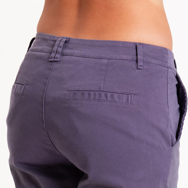Zeroassoluto-Pantalone LOIS chino elasticizzato - uva