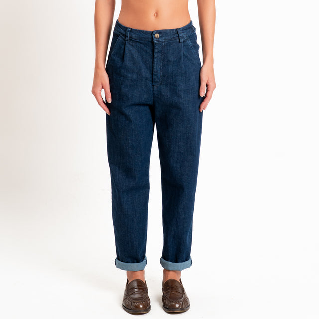 Zeroassoluto-Pantalone LOLA boyfriend tela jeans - denim