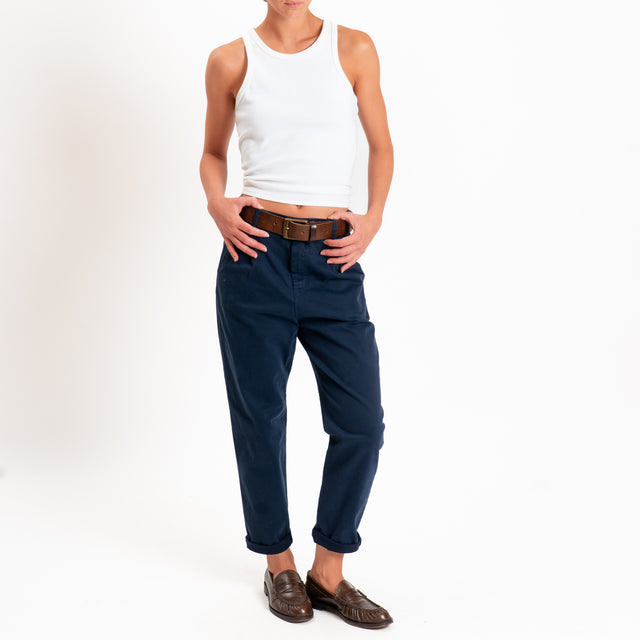 Zeroassoluto-Pantalone LOLA elastico dietro - blu