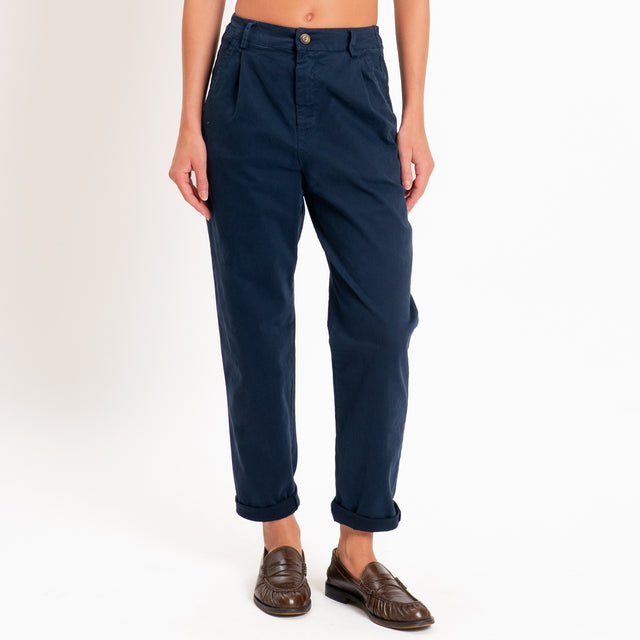 Zeroassoluto-Pantalone LOLA elastico dietro - blu