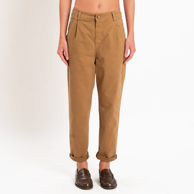 Zeroassoluto-Pantalone LOLA elastico dietro - caramel
